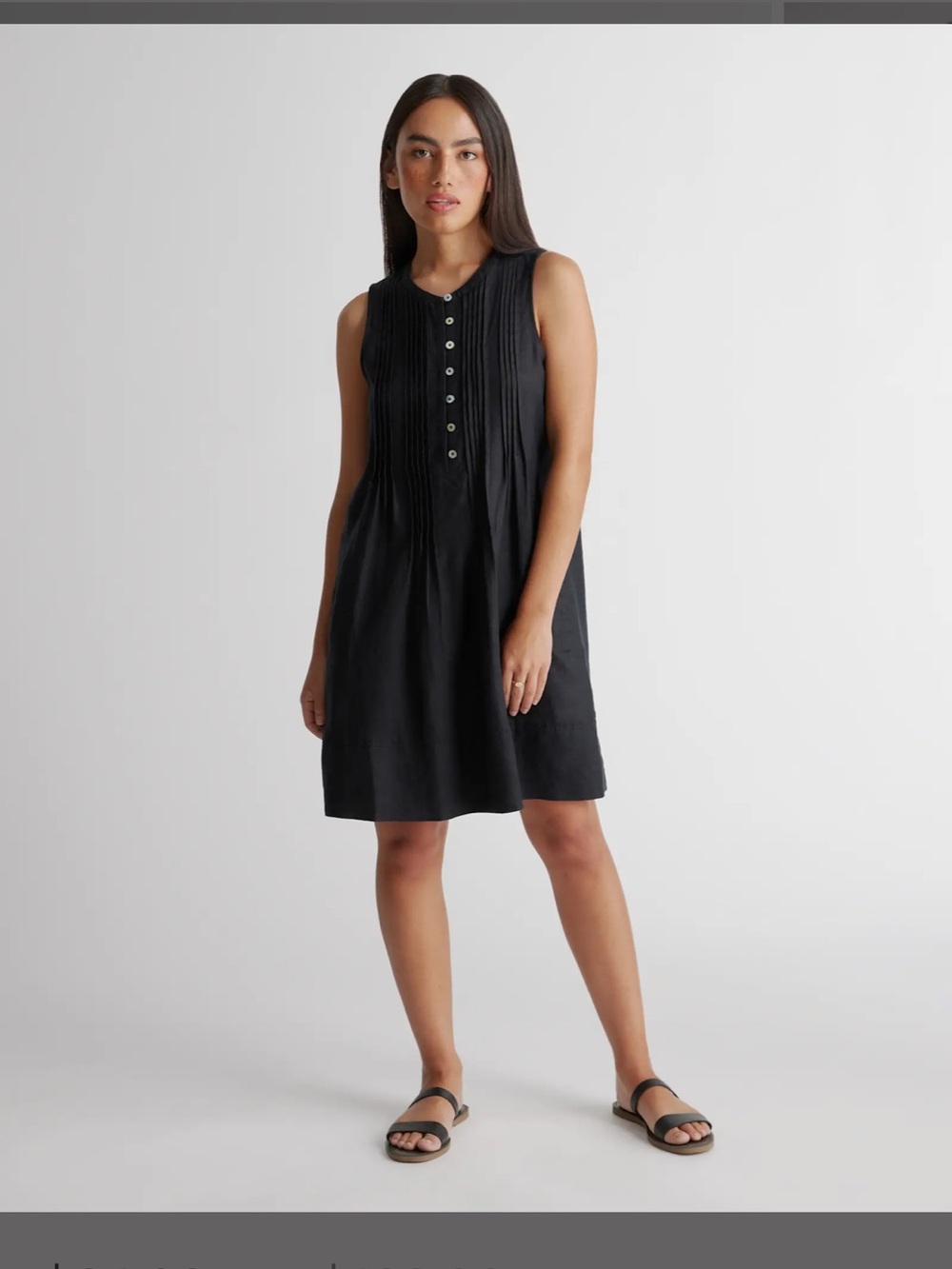 Quince 100% European Linen Sleeveless Swing Dress, NWOT, L